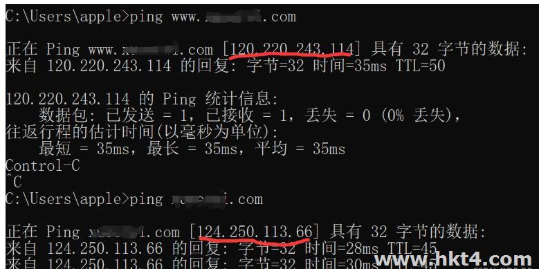 Ping顶级域名
