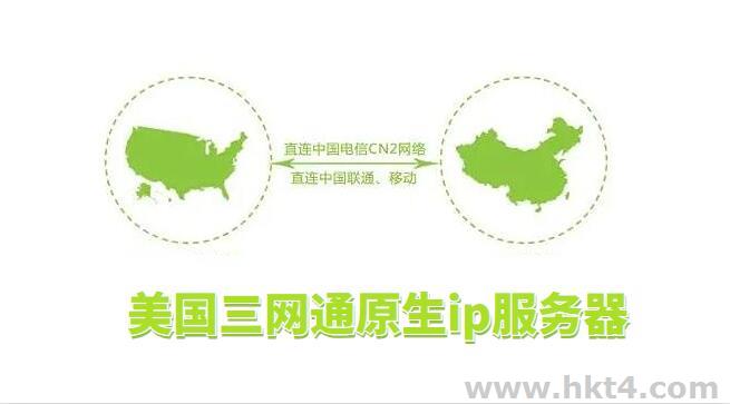 美国三网通原生ip服务器